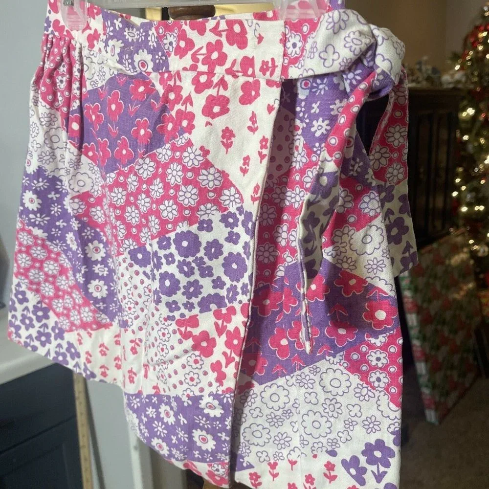 Vintage‎ Kids wrap Skirt with Tie Waist